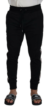 Dolce & Gabbana Black DG Print Mens Jogger Pants -   -  Dolce & Gabbana.